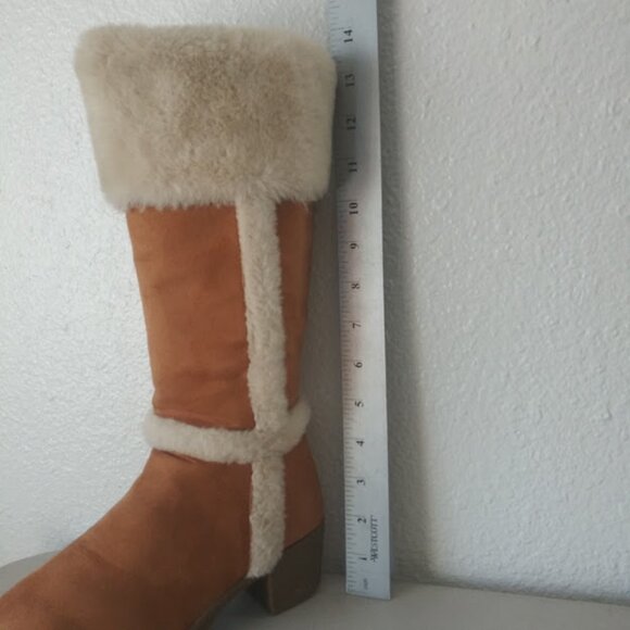 Rampage girls size 2 brown and white knee high boots - Picture 8 of 16